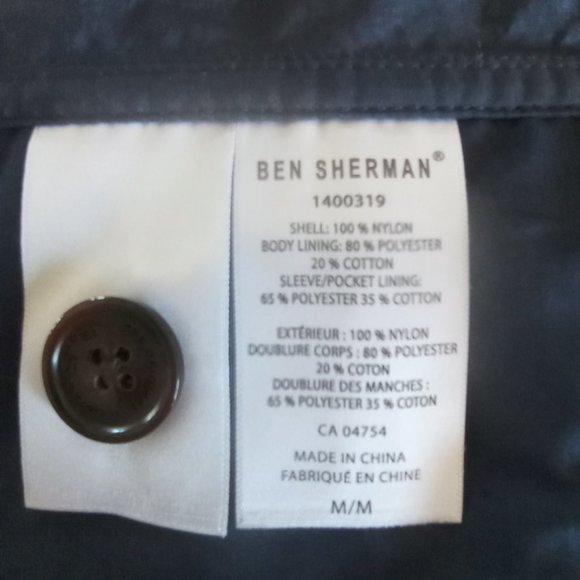 Ben Sherman military style navy Nylon Jacket size medium - Picture 4 of 8